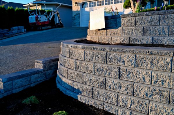 Stone Retaining Wall Repair in Windsor